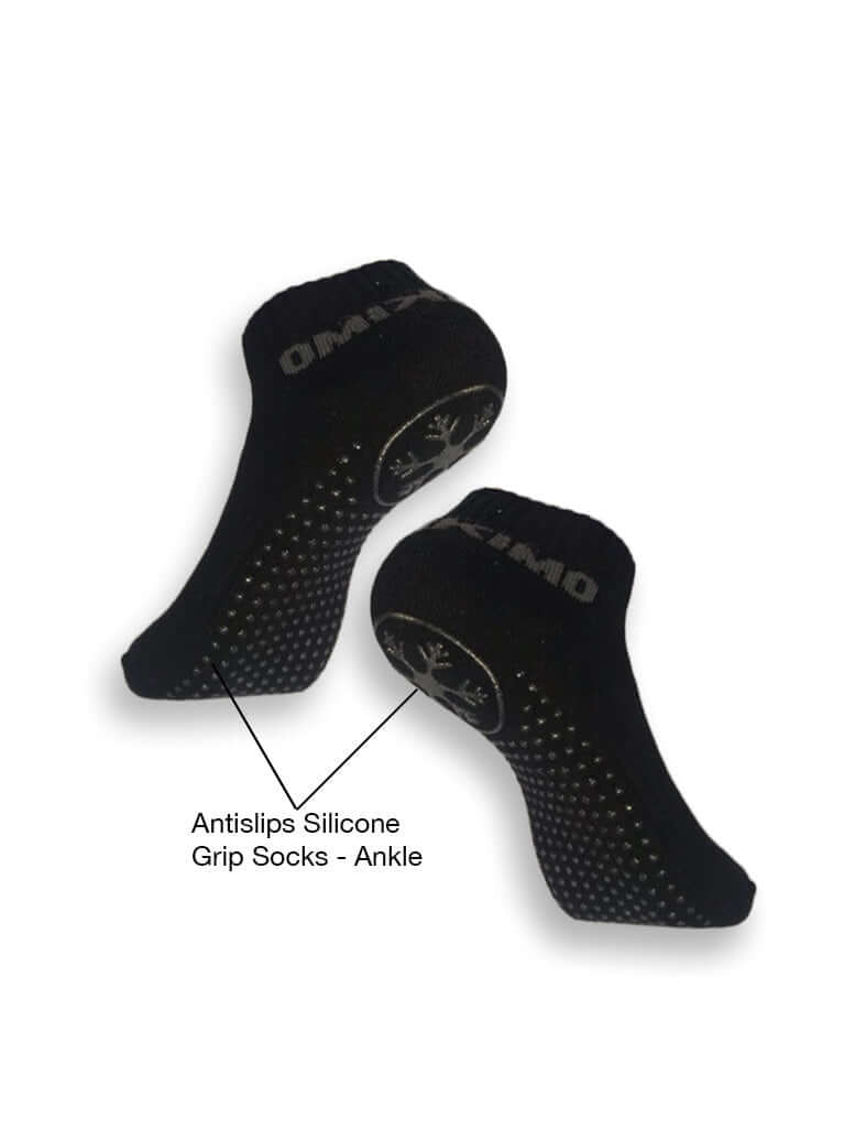 Antislips Grip Sock - Ankle - Black - 5 pair pack