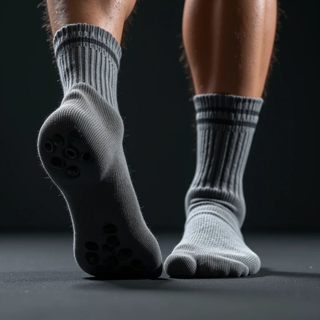 Gym Socks With Grips - Gym Socks with Grips for Stable Workouts and Training