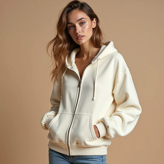 Oversized Zip Hoodie For Women - Oversized Zip Hoodie for Women: Cozy, Stylish Everyday