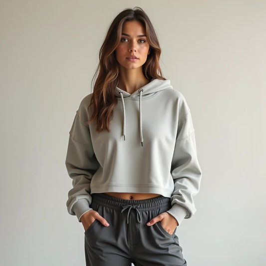 Cropped Athleisure Hoodie - Cropped Athleisure Hoodie Style Comfort and Versatility