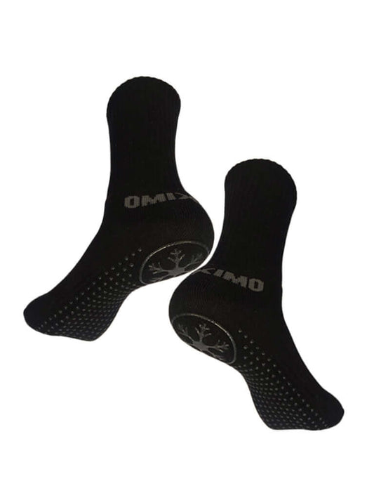 Antislips Grip Sock - Crew - Black - 3 pair pack - Hot Eskimo