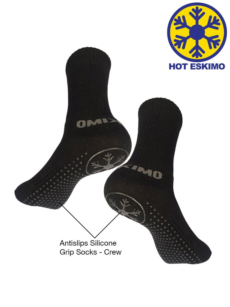 Antislips Grip Sock - Crew - Mixed - 6 pair pack - Hot Eskimo