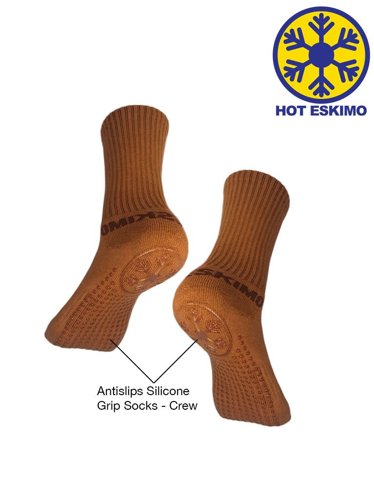 Antislips Grip Sock - Crew - Mixed - 6 pair pack - Hot Eskimo