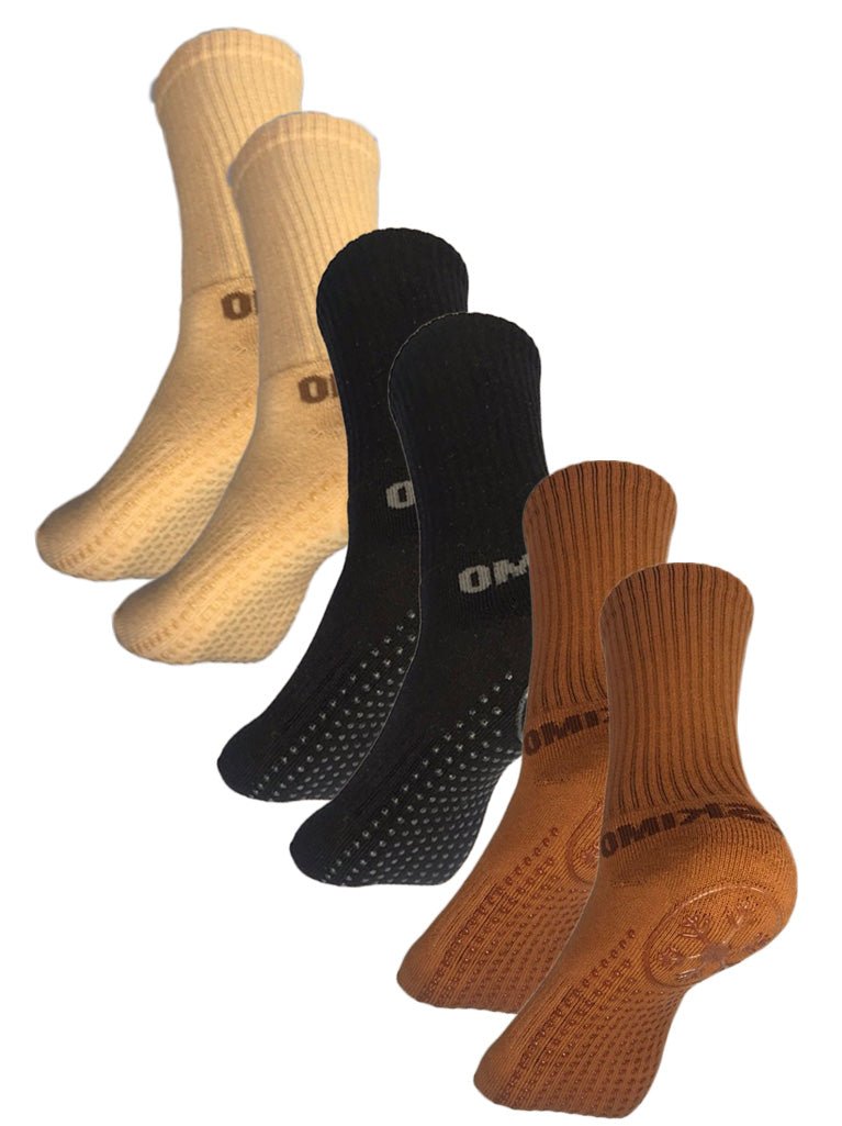 Antislips Grip Sock - Crew - Mixed - 6 pair pack - Hot Eskimo