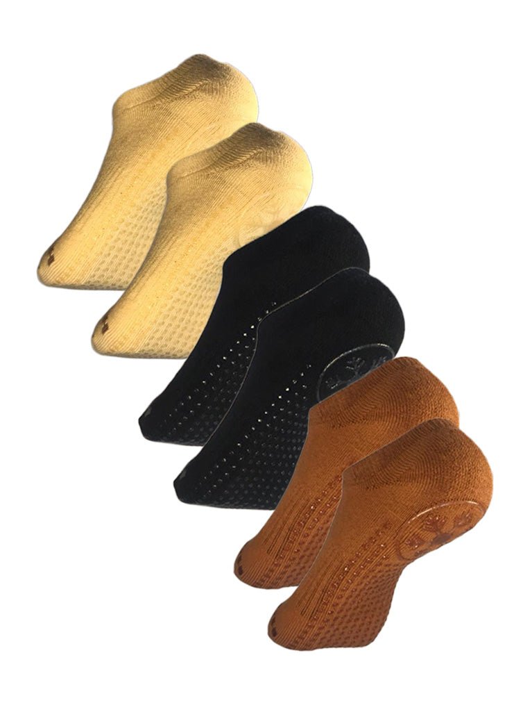 Antislips Grip Sock - No Show - Mixed - 6 pair pack - Hot Eskimo